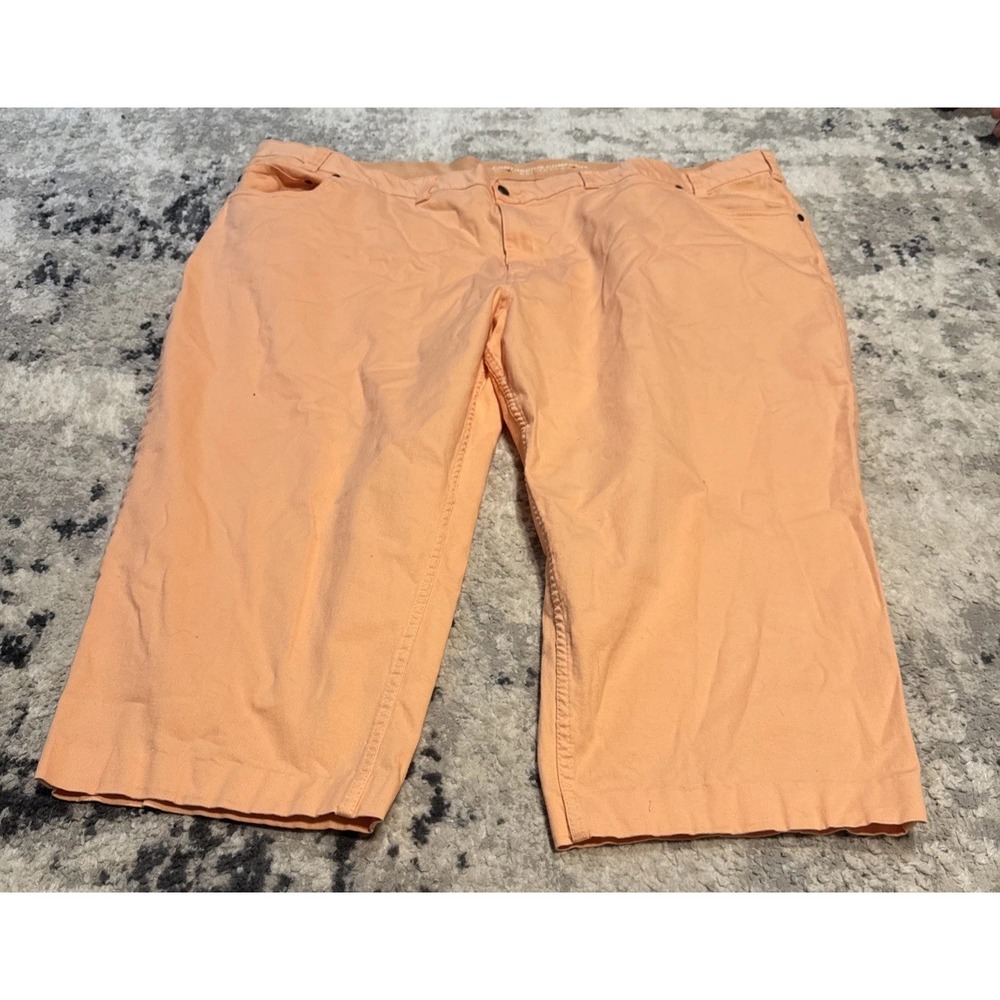 HB Continuous Comfort Waistband Peach Womens Plus 56 x 28 Chino Pants Orange